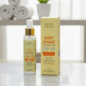 Solar™ Shield Sunscreen Mist SPF 50 – Glowy Protection in Every Spritz