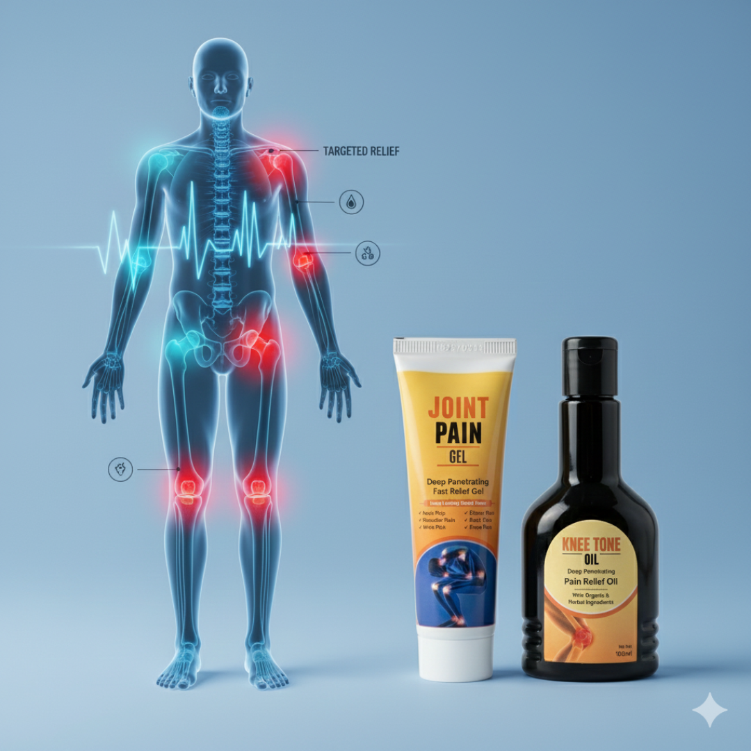 Joint Relief Combo – Joint Pain Gel + Knee Tone Oil - Image 4