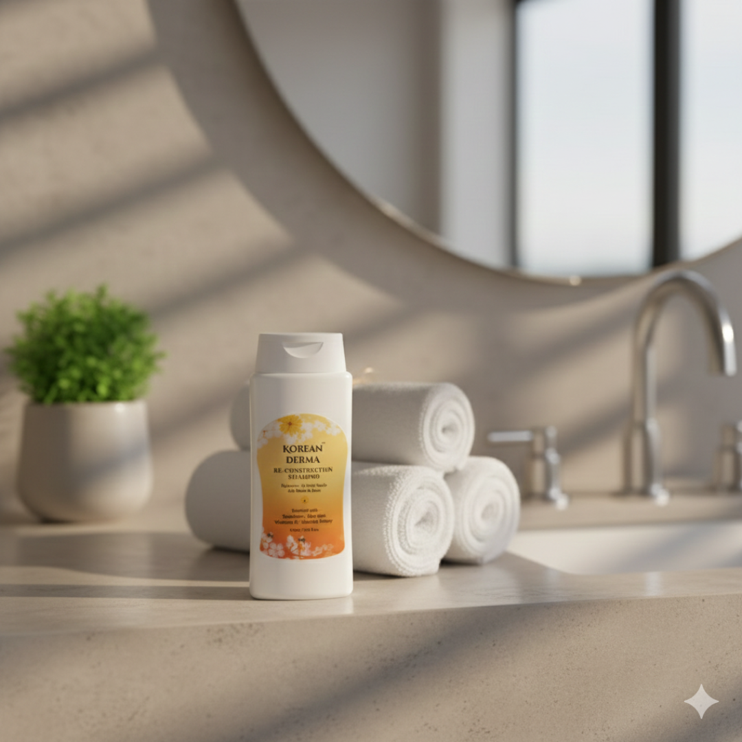 Re- Construction Shampoo ( Hydrates -No Itchy Scalp-Add Shine to Hair )-Korean Derma - Image 3