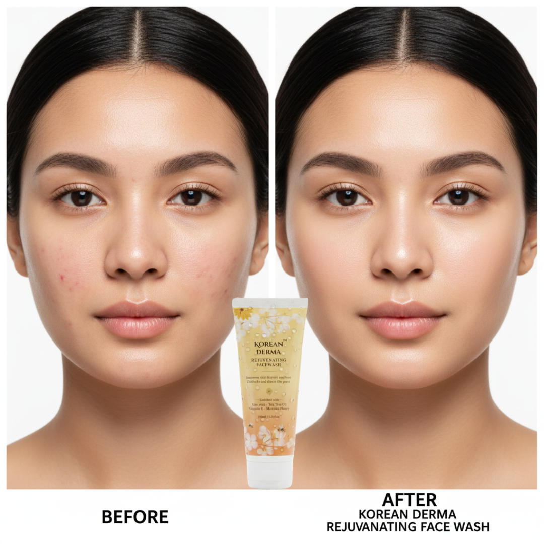 Rejuvenating Face Wash - Improves Skin Texture and Tone Unblocks and Cleans the Pores- Korean Derma - Image 4